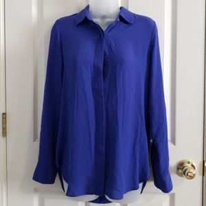 Violet button down blouse